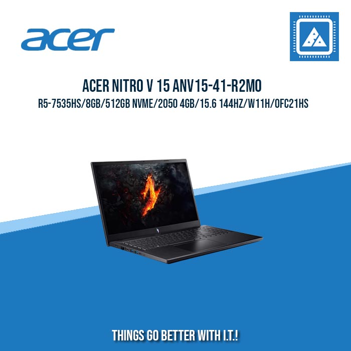 ACER NITRO V 15 ANV15-41-R2M0 R5-7535HS/8GB/512GB NVME/2050 4GB/15.6 144HZ | BEST FOR STUDENTS AND FREELANCERS LAPTOP