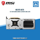 MSI RTX 4070 12G 192BIT GDDR6X GAMING X SLIM WHITE (HDMI, 3XDP)