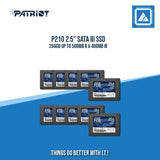 P210 2.5" SATA III SSD 256GB UP TO 500MB R & 400MB W