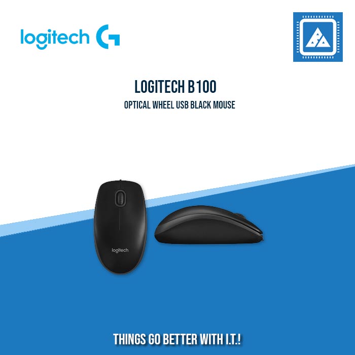 LOGITECH B100 OPTICAL WHEEL (USB) BLACK MOUSE