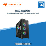 COUGAR DUOFACE PRO RGB MESH MID-TOWER GAMING CASE W/ TG SIDE/4*ARGB FAN/BLACK (E-ATX)