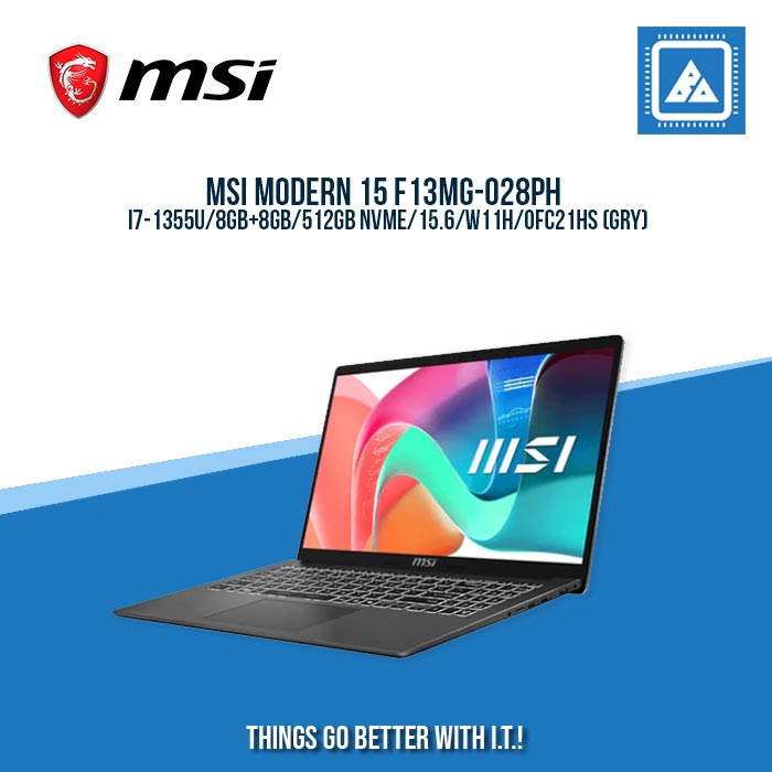 MSI MODERN 15 F13MG-028PH I7-1355U/8GB+8GB/512GB NVME | BEST FOR FREELANCERS LAPTOP