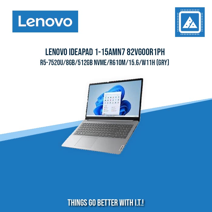 LENOVO IDEAPAD 1-15AMN7 82VG00R1PH R5-7520U/8GB/512GB NVME| BEST FOR STUDENTS AND FREELANCERS LAPTOP