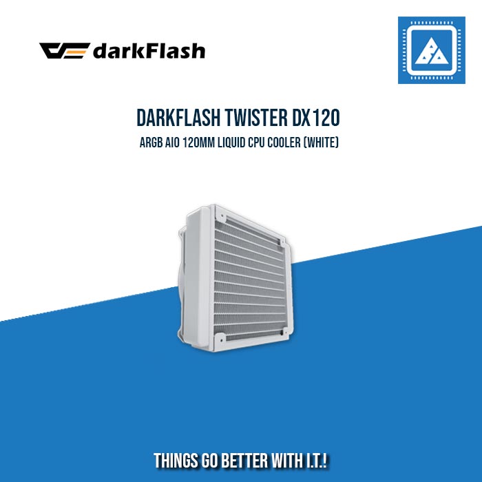 DARKFLASH TWISTER DX120 ARGB AIO 120MM LIQUID CPU COOLER (WHITE)