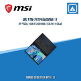 MSI B7M-267PH MODERN 15 R7-7730U/16GB/512GB NVME | BEST FOR FREELANCERS LAPTOP