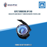 OCPC TURBOCOOL BP-240 ARGB AIO CPU LIQUID COOLER/2*120MM FAN/RADIATOR/ FOR INTEL & AMD