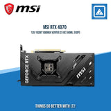 MSI RTX 4070 12G 192BIT GDDR6X VENTUS 2X OC (HDMI, 3XDP)