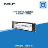 P300 512GB M.2 2280 PCIE UP TO 1700MB R & 1100MB W