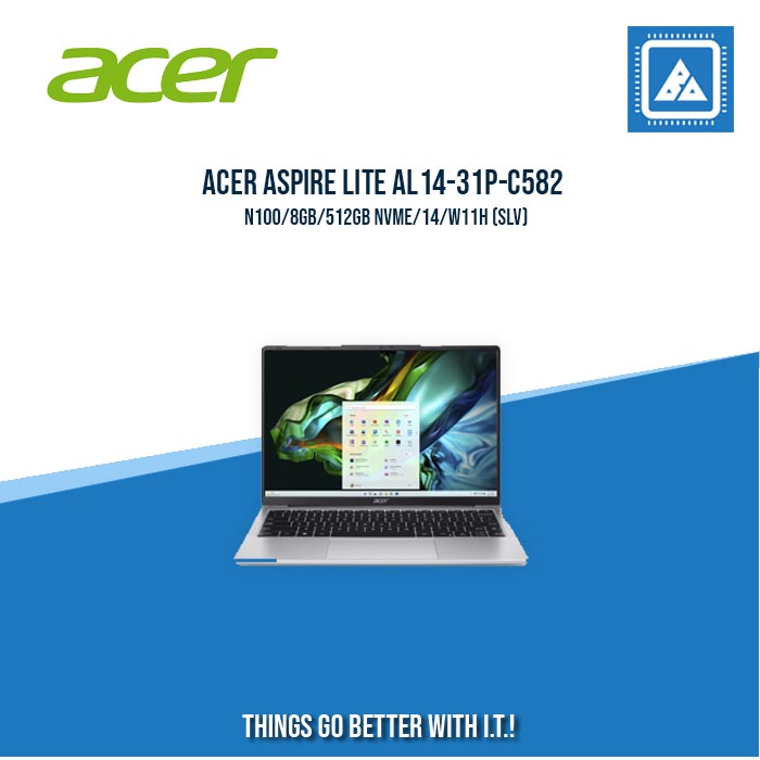 ACER ASPIRE LITE AL14-31P-C582 N100/8GB/512GB NVME/14/W11H /BEST FOR STUDENTS