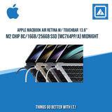 APPLE MACBOOK AIR RETINA W/ TOUCHBAR 13.6" M2 CHIP 8C/16GB/256GB SSD / BEST FOR STUDENTS AND FREELANCERS LAPTOPS