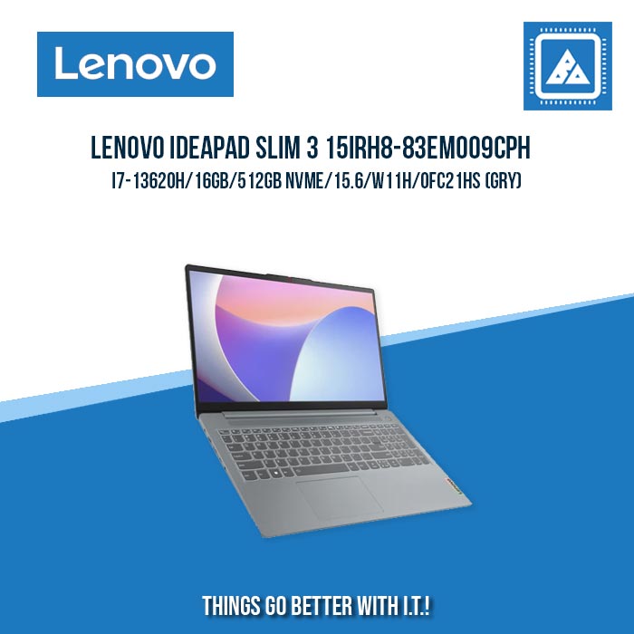 LENOVO IDEAPAD SLIM 3 15IRH8-83EM009CPH I7-13620H/16GB/512GB NVME | BEST FOR FREELANCERS LAPTOP