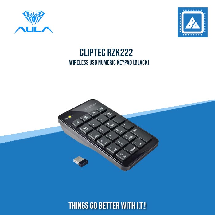 CLIPTEC RZK222 WIRELESS USB NUMERIC KEYPAD (BLACK) – BlueArm Computer Store