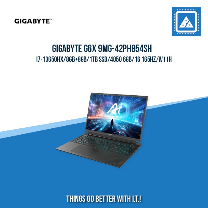 GIGABYTE G6X 9MG-42PH854SH I7-13650HX/8GB+8GB/1TB SSD/4050 6GB | BEST FOR GAMING AND EDITING LAPTOP