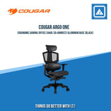COUGAR ARGO ONE ERGONOMIC GAMING/OFFICE CHAIR/3D-ARMREST/ALUMINUM BASE (BLACK/BLACK ORANGE))