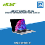 ACER SWIFT GO 14 SFG14-73-59GV ULTRA 5-125H/16GB/512GB NVME/14/W11H/ BEST FOR STUDENT AND FREELANCER LAPTOPS