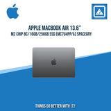 APPLE MACBOOK AIR 13.6" M2 CHIP 8C/16GB/256GB SSD (MC7U4PP/A) BEST FOR STUDENTS AND FREELANCERS