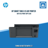 HP SMART TANK 615 ADF WITH FAX/PRINT COPY SCAN FAX/11PPM BLACK 5PPM COLOR/1200X1200 DPI/1000 PAGES DUTY/WIRELESS USB 2.0 BLUETOOTH LE/FLATBED ADF/W11H (BLK)