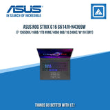 ASUS ROG STRIX G16 G614JV-N4369W I7-13650HX/16GB/1TB NVME/4060 8GB | BEST FOR GAMING AND AUTOCAD LAPTOP