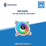 OCPC VELOCITA ARGB 120MM/1800RPM/PWM/ GAMING FAN (BLACK|WHITE)