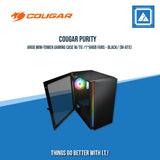 COUGAR PURITY ARGB MINI-TOWER GAMING CASE W/TG /1*ARGB FANS - BLACK/WHITE