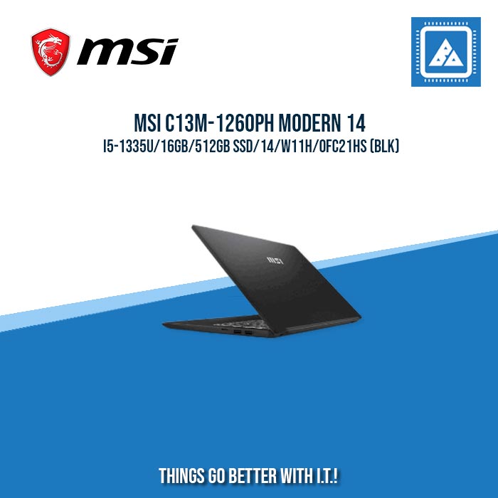 MSI C13M-1260PH MODERN 14 I5-1335U/16GB/512GB SSD/14/W11H | BEST FOR STUDENTS AND FREELANCERS LAPTOP