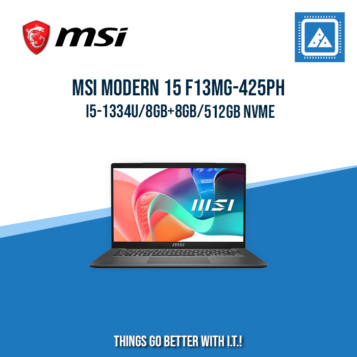 MSI MODERN 15 F13MG-425PH I5-1334U/8GB+8GB/512GB NVME | BEST FOR STUDENT