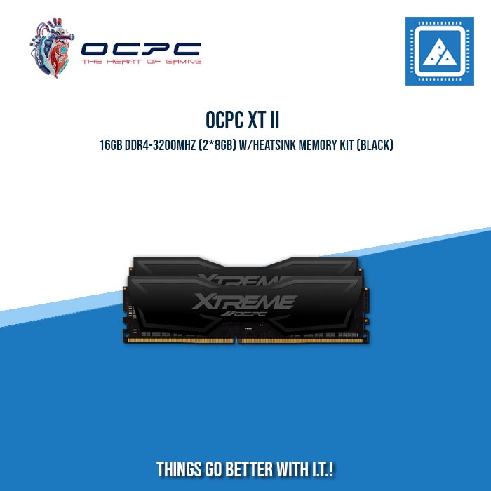 OCPC XT II 16GB DDR4-3200MHZ (2*8GB) W/HEATSINK MEMORY KIT (BLACK|WHITE)