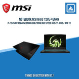 MSI GF63 12VE-456PH/I5-12450H/RTX4050 GDDR6 6GB/DDR4 8GB/512GB SSD | BEST FOR AUTOCAD AND GAMING LAPTOP