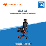 COUGAR ARGO ERGONOMIC GAMING CHAIR - ALUMINUM BASE (BLACK/BLACK ORANGE)