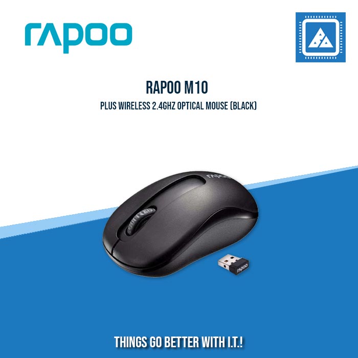 RAPOO M10 PLUS WIRELESS 2.4GHZ OPTICAL MOUSE BLACK|BLUE|RED