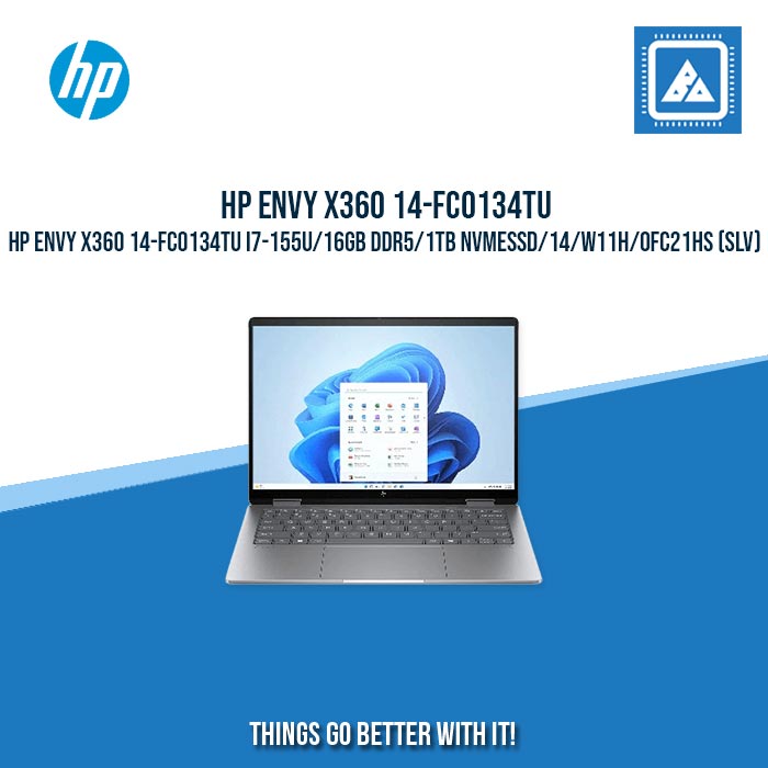 HP ENVY x360 14-FC0066TU i7-155U/16GB DDR5/1TB NVMeSSD | BEST FOR FREELANCER LAPTOP