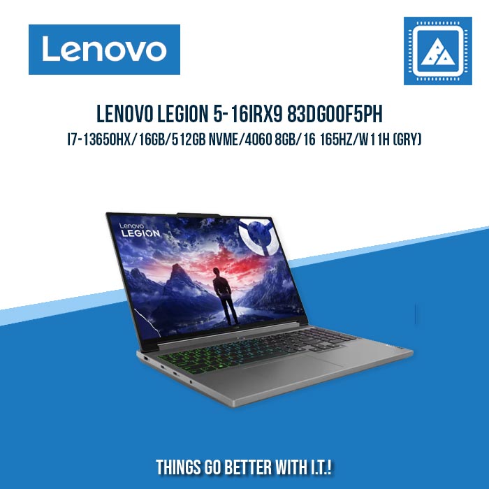 LENOVO LEGION 5-16IRX9 83DG00F5PH I7-13650HX/16GB/512GB NVME/4060 8GB | BEST FOR AUTOCAD AND GAMING LAPTOP