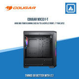 COUGAR CASE MX331-T / MID TOWER / Mini ITX / Micro ATX / ATX MOTHERBOARD TYPE TEMPERED GLASS