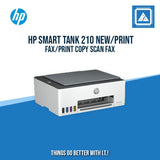 HP SMART TANK 210 NEW/PRINT WIRELESS/12PPM BLACK 5PPM COLOR/BORDERLESS A4/3000 PAGES DUTY/USB/MANUAL DUPLEX/W11H (BLK)