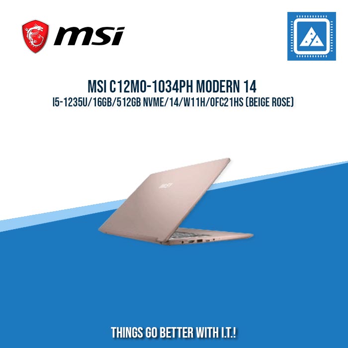 MSI C12MO-1034PH MODERN 14 I5-1235U/16GB/512GB NVME | BEST FOR STUDENTS AND FREELANCER LAPTOP