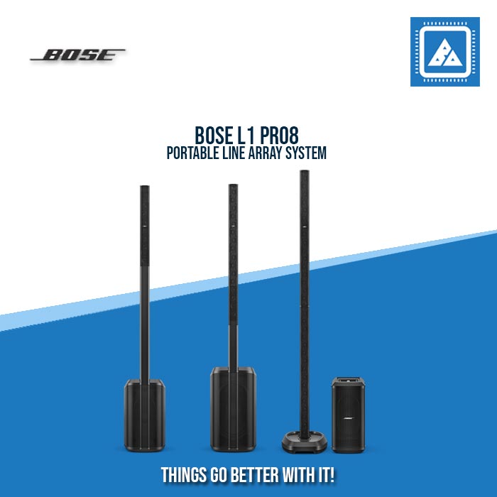 Bose L1 Pro8 - Portable PA System, Portable Line Array Speaker with Integrated Bluetooth, Built-in Mixer and Wireless App Control