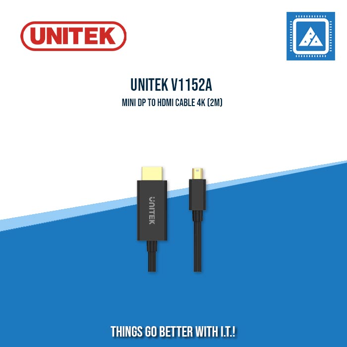 UNITEK V1152A MINI DP TO HDMI CABLE 4K (2M)