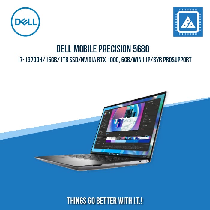 DELL MOBILE PRECISION 5680 I7-13700H/16GB/1TB SSD/NVIDIA RTX 1000, 6GB | BEST FOR VIDEO EDITING AND SOFTWARE DEVELOPMENT LAPTOP