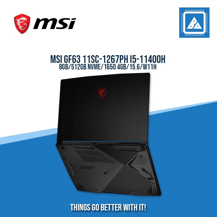 MSI GF63 11SC-1267PH I5-11400H/8GB/512GB NVME/1650 4GB | BEST FOR GAMING AND AUTOCAD LAPTOP