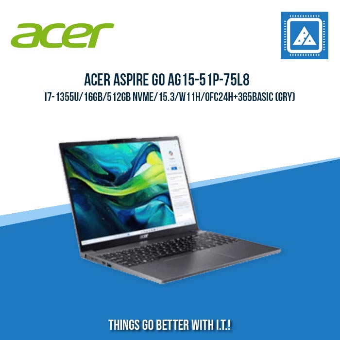 ACER ASPIRE GO AG15-51P-75L8 I7-1355U/16GB/512GB NVME | BEST FOR FREELANCERS LAPTOP