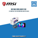 MSI MAG CORELIQUID C240 2X120MM FAN/120X120X25MM ARGB LIQUID CPU COOLER