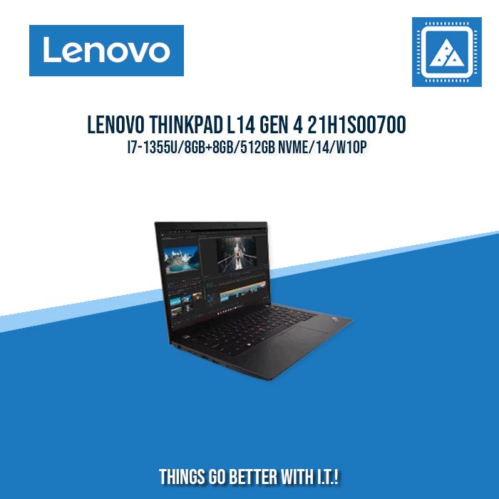 LENOVO THINKPAD L14 GEN 4 21H1S00700 I7-1355U/8GB+8GB/512GB NVME | BEST FOR ENTRENEURS AND CORPORATES LAPTOP