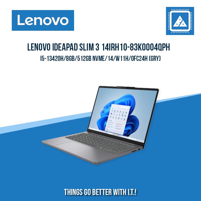 LENOVO IDEAPAD SLIM 3 14IRH10-83K0004QPH I5-13420H/8GB/512GB NVME | BEST FOR STUDENTS AND FREELANCERS LAPTOP