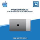 APPLE MACBOOK PRO RETINA 14" M3 CHIP 8C/8GB/512GB SSD (MTL73PP/A) | BEST FOR FREELANCERS LAPTOP