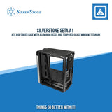 SILVERSTONE SETA A1  ATX MID-TOWER CASE WITH ALUMINUM BEZEL AND TEMPERED GLASS WINDOW  TITANIUM