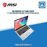 MSI MODERN 15 F13MG-036PH I7-1355U/8GB+8GB/512GB NVME/15.6/W11H/OFC21HS (SLV)/  GOOD FOR FREELANCERS LAPTOP