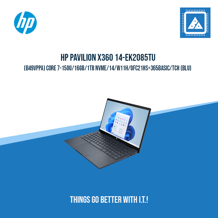 HP PAVILION X360 14-EK2085TU (B49VPPA) CORE 7-150U | BEST FOR STUDENT & OFFICE