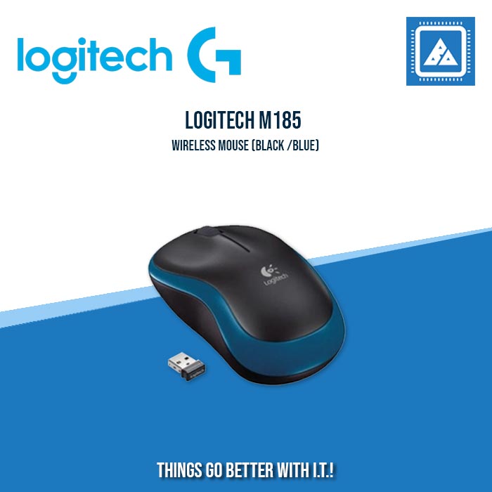 LOGITECH M185 WIRELESS MOUSE (BLACK BLUE/BLACK RED/BLACK GRAY)