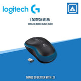 LOGITECH M185 WIRELESS MOUSE (BLACK BLUE/BLACK RED/BLACK GRAY)