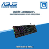 ASUS ROG FALCHION ACE 65% COMPACT RGB MECHANICAL GAMING KEYBOARD (RED SWITCH) BLACK|WHITE